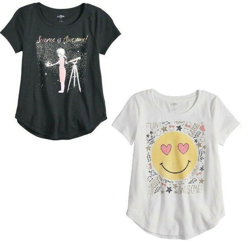 SO Girls Curve Hem Graphic Tee size size 14 NEW